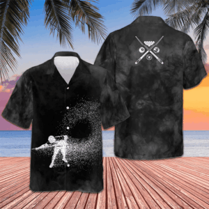 Billiards On Smoke Background Hawaiian Shirt Summer Beach Shirts Gifts For Pool Players