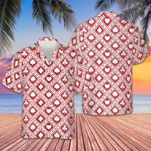 Casino Red Pattern Hawaiian Shirt Cool Summer Shirts Gifts For Poker Lovers