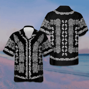 Black And White Sugar Skull Calavera Hawaiian Shirt Day Of The Dead Mexican Skull Shirt Men