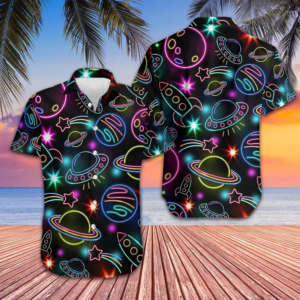 Amazing Space Hawaiian Shirt Beach Button Down Shirt Men Gifts For Boyfriend