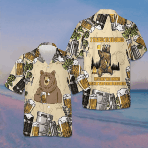 I Tried To Be Good Beer Camping Hawaiian Shirt Funny Bear Shirt Gifts For Beer Lovers
