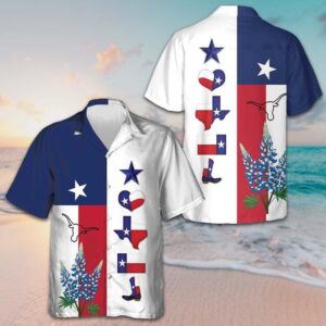 Texas Pride Hawaiian Shirt Texas Flag Patriotic Button Up Shirt Gifts For Texans