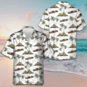 Chris Craft Boat Pattern Hawaiian Shirt Men's Vacation Button Up Shirts Gifts For Son In Law