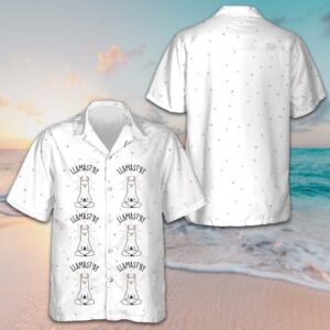 Llamastay Alpaca Hawaiian Shirt Funny Meditating Alpaca Shirt Gifts For Him