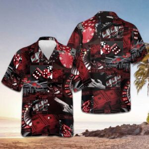 Gambling Pattern Hawaiian Shirt Best Summer Shirts For Guys Gifts For Casino Lovers