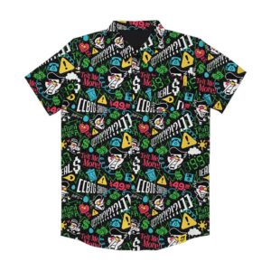 Deltarune Merch Spamton Button Up Shirt Gifts For Dad