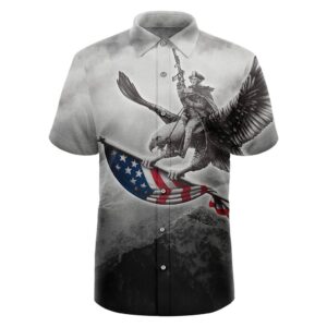 Ol' Americana Button Down Shirt Tactical Hawaiian Shirt Xmas Gifts For Father