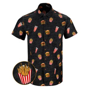 Fry-Day Button Down Shirt Tactical Shirt Hawaii Style Christmas Present For Son