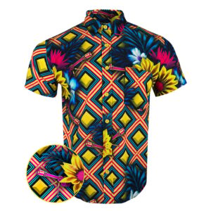 Bloom Yellow Button Down Shirt Hawaiian Tactical Button Down Birthday Gifts For Son
