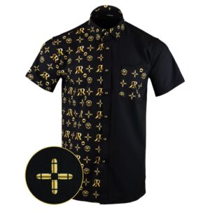 High Roller Split Gold Button Down Shirt Tactical Hawaiian Shirt Xmas Presents For Son