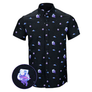 Intergalactic Button Down Shirt Tactical Hawaiian Shirt Best Birthday Gift For Husband
