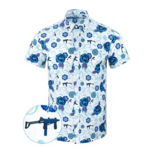 Fiesta White Button Down Shirt Tactical Aloha Shirt Christmas Gifts For Guys