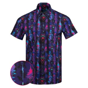 Moose Button Down Shirt Tactical Aloha Print Shirt Present For Dad