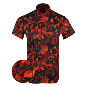 Get To The Chopper Red Button Down Shirt Outdoor Hawaiian Tactical Shirt  Gun Lovers Gifts