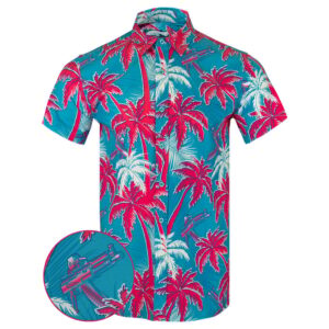 High Crown V2 Miami Button Down Shirt Tactical Aloha Shirt Gifts For Dudes
