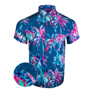Ak'S And Vacays Blue Button Down Shirt Outdoor Hawaiian Tactical Shirt Birthday Gift For Husband
