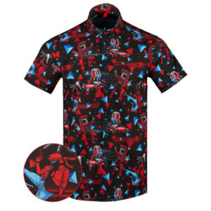 Retro Fury Button Down Shirt Outdoor Hawaiian Tactical Shirt Gift Ideas For Dad