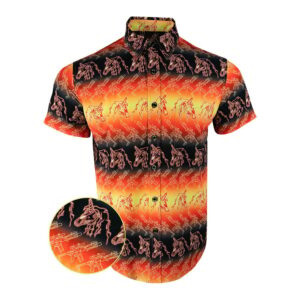 The Nightmare Red Button Down Shirt Gun Print Hawaiian Shirt Christmas Gifts For Father