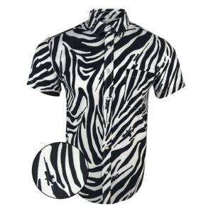 Zebra Button Down Shirt Hawaiian Tactical Button Down Pro Gun Rights Merch Gifts For Father