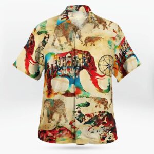 Elephant Hawaiian Shirt Unisex Streetwear Unique Gifts For Boyfriend Girlfriend