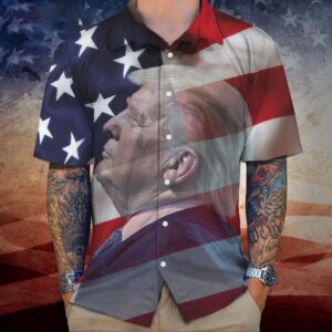 2026 American Flag Hawaiian Shirt Pro Patriotic Button Down Shirt Gift For Him