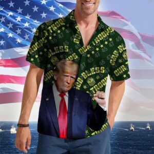 God Bless Our Troops Hawaiian Shirt 2026 Merch Patriotic Button Up Gifts For Veterans