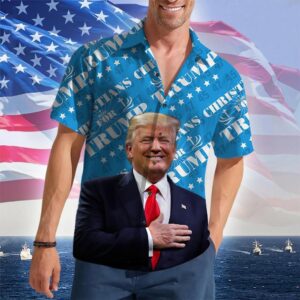 Christians For 2026 Hawaiian Shirt Pro Patriotic Button Up Gifts For Christians