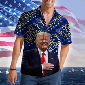 God Guns Hawaiian Shirt 2026 Merch Patriotic Button Up Shirt Gifts For Gun Lovers