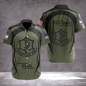 Personalized Israel Defense Forces IDF Hawaiian Shirt American I Stand With You Israel Shirt IDF Clothing