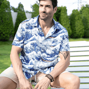 Great Wave off Kanagawa Hawaiian Shirt Funny Quote Shirt Humorous T-Shirt for Men
