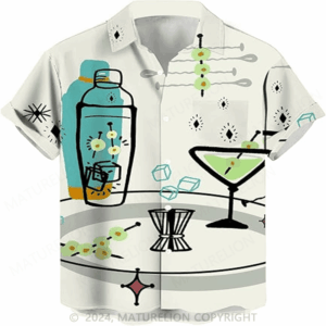 Cocktail Bartending Drink Hawaiian Shirt Funny T-Shirt with Sayings Sarcastic Men's Tee