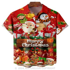 Christmas Party Pocket Short Sleeve Hawaiian Shirt Sarcastic Quote T-Shirt for Men Comical Sh