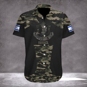 IDF Hawaiian Shirt Stand With You Israel Shirt Israel Defense Forces Camo Merch For Supporters