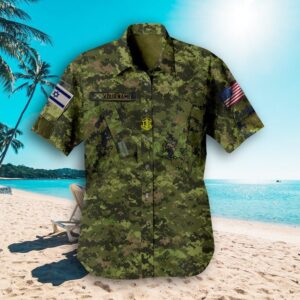 Customized Israel Hawaiian Shirt American I Stand With Israel Shirt Camo IDF Clothing Merch