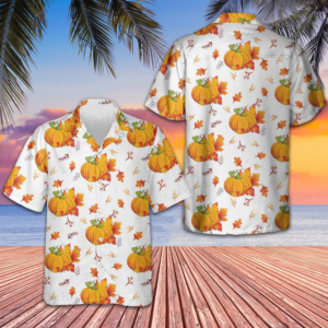 Thanksgiving Fall Leaves And Pumpkins Hawaiian Shirt Thanksgiving 2026 Shirts Gifts For Him