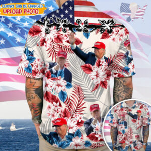 Custom 2026 Aloha Hawaiian Shirt Pro Button Up Shirt Patriot Merch Gift For Dad
