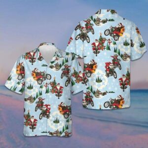 Santa On Motorcycle Hawaiian Shirt Funny Santa Shirt Gifts For Christmas 2026