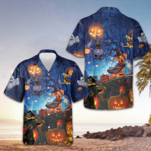 Dachshund The Witch For Halloween Hawaiian Shirt Funny Dog Halloween Shirt For Men