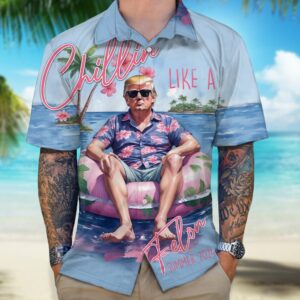 Chillin Like A Felon Summer 2026 Hawaiian Shirt Not Guilty Summer Button Up Shirt