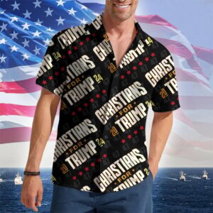 Christians For 2026 Hawaiian Shirt Campaign Patriotic Button Up Gifts For Christian