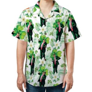 Dancing Irish Shamrock Hawaiian Shirt Saint Patricks Day Shirt Gifts For Lovers