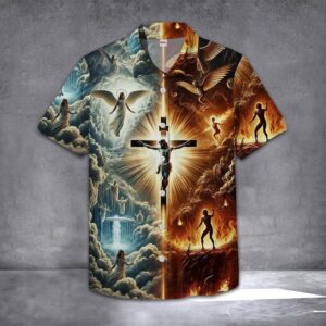 Faith Over Fear Hawaiian Shirt Christian Button Up Shirt Gifts For JS Lovers