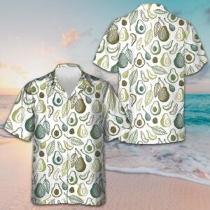 Types Of Avocado Hawaiian Shirt Beach Short Sleeve Button Down Gifts For Avocado Lovers