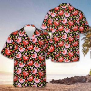 Sloth Holding Red Cherry Hawaiian Shirt Funny Sloth Shirt Gifts For Adults