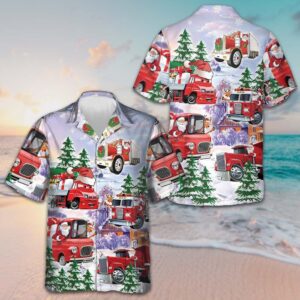 Christmas Red Truck Hawaiian Shirt Men's Christmas Shirts Unique Gift For Boyfriend