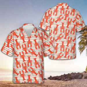 Red Lobster Hawaiian Shirt Beach Short Sleeve Button Up Shirt Gifts For Lobster Lovers