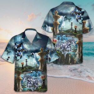Chess Character Hawaiian Shirt Men's Button Down Vacation Shirts Gifts For Chess Players