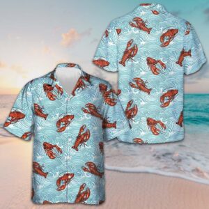 Aloha Lobster Hawaiian Shirt Lobster Lovers Summer Button Up Shirts Men's