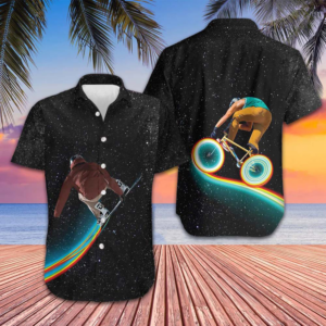 Above The Sky Hawaiian Shirt Men's Summer Button Up Shirts Gifts For Stepson