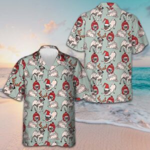 Merry Christmas Pug Dog Hawaiian Shirt Cute Christmas Shirt Gifts For Pug Lovers